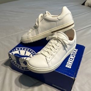 Birkenstock Bend Low white lace up sneaker, size 40 European, true US size 9